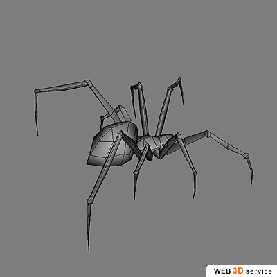 Low poly spider 3D model - click to buy