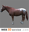 Low poly Horse 3D model