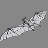 Low poly Bat 3D model