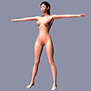 Elfin girl, lady, woman, full body 3D model