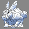 Low poly hare 3D model
