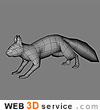 Low poly squirrel 3D model